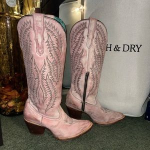 Corral powder rose tall top cowgirl boots
